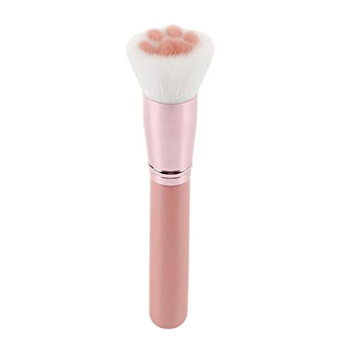 AKOAK 1 Pack Unique and Cute Cats Paw Makeup Brush Multifunctional Soft Fiber Loose Powder Brush and Blush Brush Used for Facial Powder Blush Shadow and Contour Makeup (Pink)