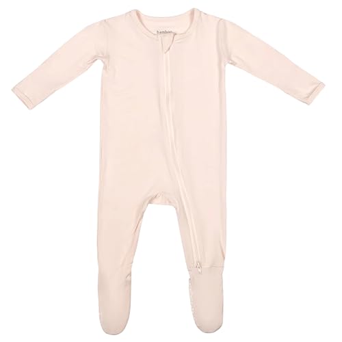 Image of Bamboo Little Soft Baby Footie Pajamas, Baby Clothes, Newborn Sleepers, 95% Viscose and 5% Spandex, 0-24 Months