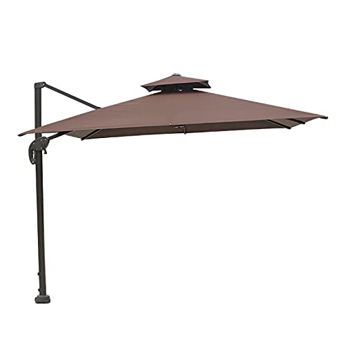 Garden parasols Outdoor Umbrella, 270cm Wood Color Center Pillar Parasol Easy Assembly for Beach Pool Patio Garden Outdoor parasols