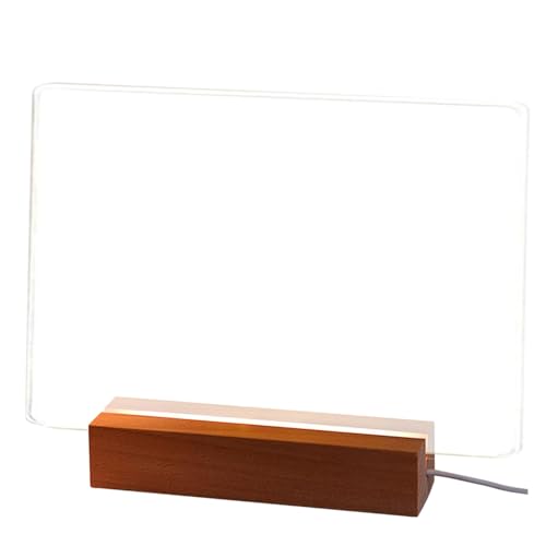 Tableau d'affichage LED en acrylique transparent lumineux pour notes