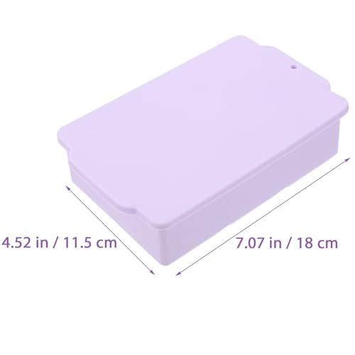 Molde para cubitos de hielo de silicona con tapa morado miniatura 2
