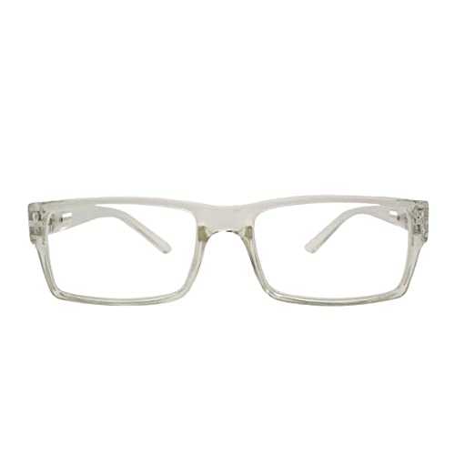 K-EYES - Lunette Loupe Homme Femme - Lunettes de Lecture - Forme Rectangulaire - Couleur Transparent - Branches Flexibles - Modèle K12 - Conçu en France Cover