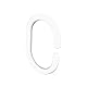 Flairdeco Duschvorhangringe C-Form, Plastik, Weiß, 60/42 mm, 16 Stück