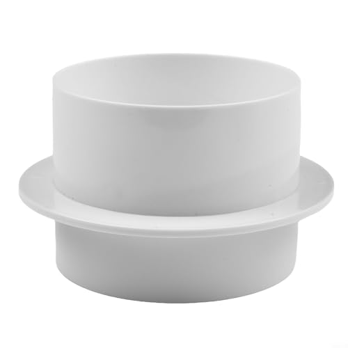 Jonikuper Ventilation Pipe Round Check Valve for Air Duct Control, 80-200mm Sizes Compatible with Exhaust Fan Ducting, White ABS Non-Oxidizing Backdraft Damper(100MM)