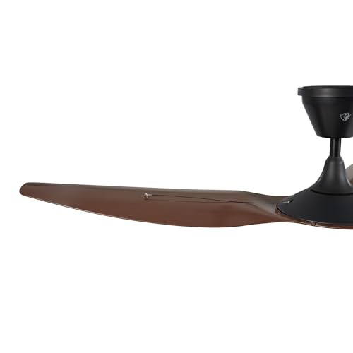 Image of Big Ass Fans Haiku Coastal 52 inch Smart Outdoor Ceiling Fan with Remote for Indoor & Covered Patio, Coastal-Rated, Corrosion-Resistant, Cocoa /Black