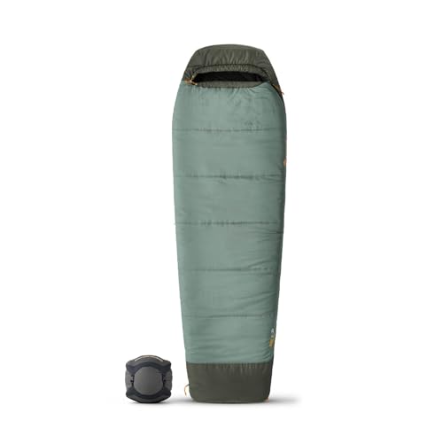 SEA TO SUMMIT - Boab Schlafsack aus Kunstfaser Regular (–1 °C) - Rechteckig - Durchgehender Reißverschluss - Revive Loft-Isolierung - RCS-Recyclingmaterialien - Für Camping & Trekking - Grün - 1227 g