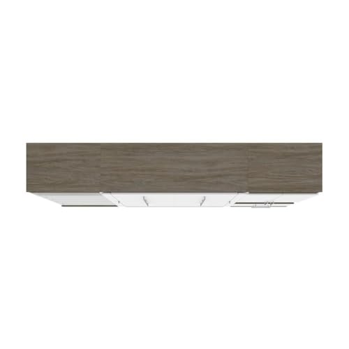 Atlin Designs 118\" Full Murphy Bed with Multifunctional Storage in White