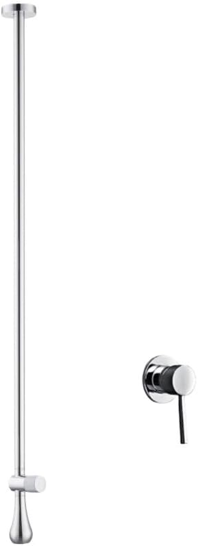 XMKT Deck-Mount Bathroom Faucet - Concealed Elegant Sink Tap for Bath Basin/Bathtub, G1/2 Pipe Size, Grey Finish(C)