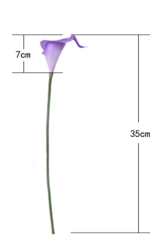 Letjolt Calla Lily Purple Artificial Flowers 12Pcs Table Flower Decor Faux Calla Lilies Bouquet for Wedding Bride Shower Home Decoration, Purple - Image 4