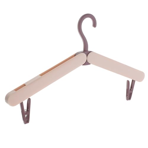 HOMOCONO Folding Hanger Drying Rack Clothes Rack Hangers Plastic Hanger for Home Plastic Clothes Hanger Foldable Coat Hanger Travel Hanger Travel Clothes Organizer Travel Closet Abs Pink