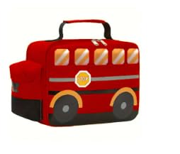 YUPDFGB Bolsa Termica Porta Alimentos Coche Bolsa Almuerzo Autobús escolar Portátil Bolsa Comida para Viaje Picnic Trabajo Escuela Playa Camping, Construcción Roja