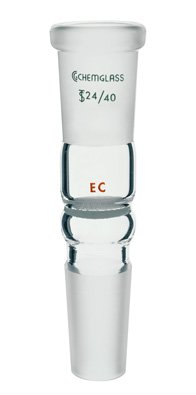 Chemglass CG-1323-24 Series CG-1323 Fritted Rotary Evaporator Bump Trap, X-Coarse, 24/40 Top Outer, 29/42 Lower Inner