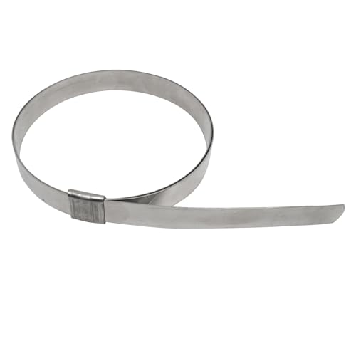Soruda 5/8 Inch W X 0.025 Inch Th X 4 Inch Di (25 Pack) Center Punch Clamp Band Hose Clamps 201 Stainless Steel thumb #1