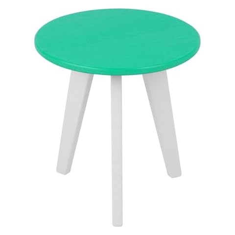 BIVODA Outdoor Side Table, HDPE-Material Outside End Table, Weather Resistant, Small Round Side Table for Patio Garden, Porch, Pool (Aruba) Cover