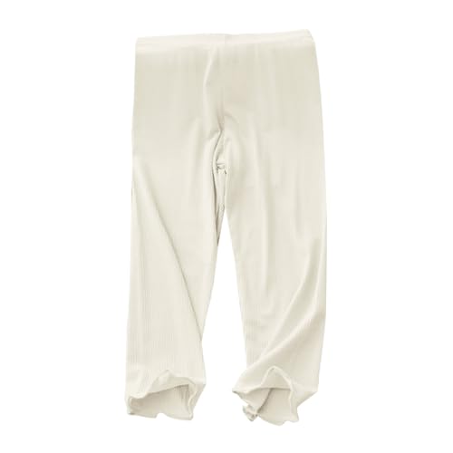 Girls' Thin Leggings for Spring Summer and Autumn Casual Trousers All Solid Color Outerwear Trousers Sweatpants 3 Pack