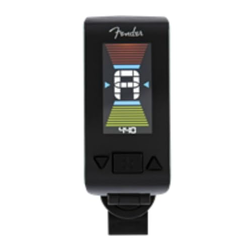Image of Fender Original Clip-On Tuner for Electric Guitar, Bass Guitar, Mandolin, Ukulele, Violin, and Banjo - Daphne Blue