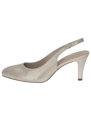 CAPRICE Damen Slingpumps aus Leder Elegant, Gold (Lt.Gold Metal.), 37 EU – Ansicht 4