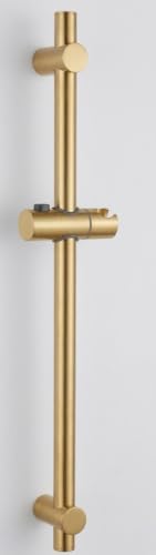 Image of AQUIEEN Sliding Rail for Hand Shower - Premium Height & Angle Adjustable Hand Shower Holder | Wall Mounted Shower Slider Bar for Home, Hotels & Luxury Bathrooms (Brushed Gold)