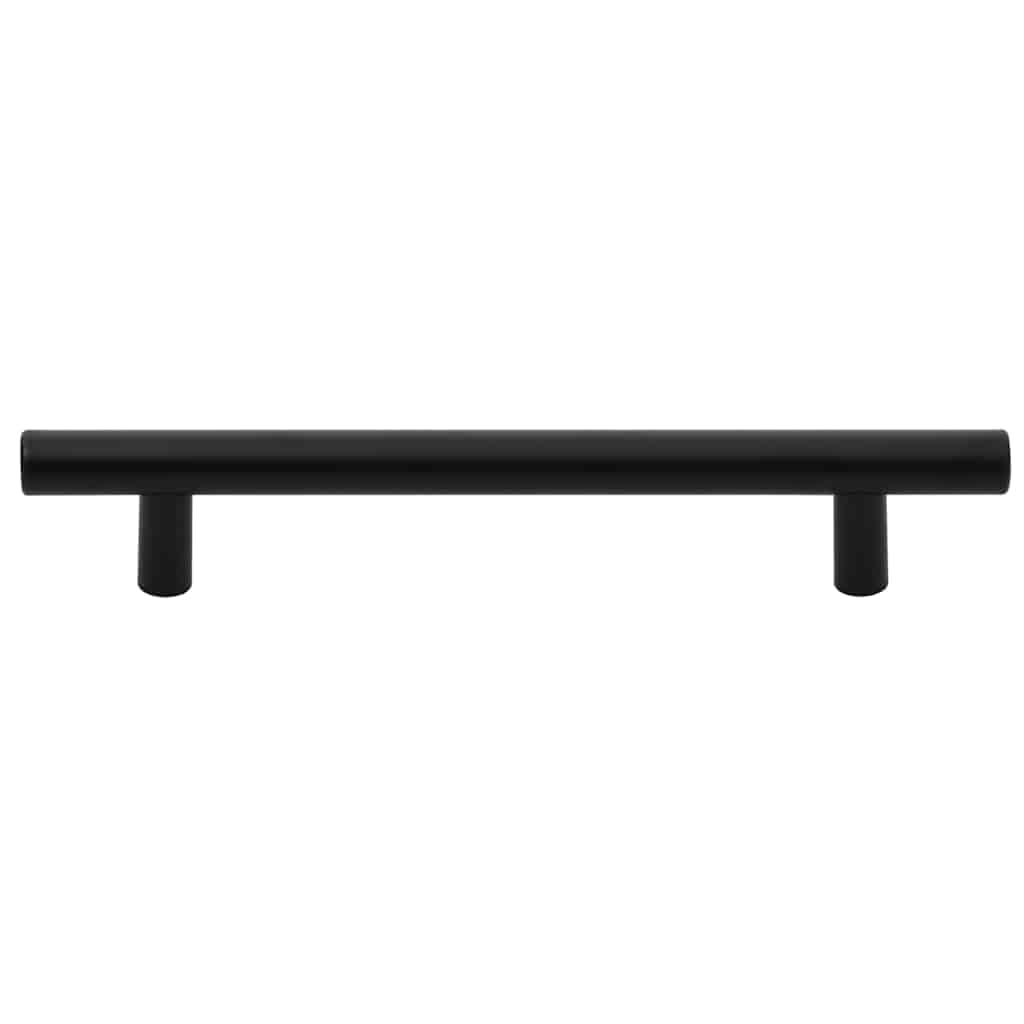 T - Tiradores para muebles (10 unidades, 128 mm, espaciado de acero inoxidable, con recubrimiento en polvo, para cajones, armarios, aparadores, cocina, baño, montaje con tornillos), color