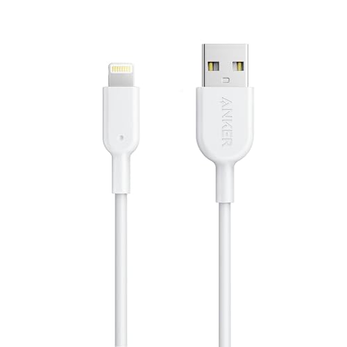Anker Powerline II Lightning Cable [3ft MFi Certified] USB Charging/Sync Lightning Cord Compatible with iPhone SE 11 11 Pro 11 Pro Max Xs MAX XR X 8 7 6S 6 5 iPad and More (White)