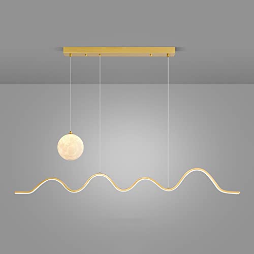 LCHJX Araña araña Lineal geométrica - lámpara de Comedor de Pelota led Arco de Arco dimmable hilera Larga hilera Colgante de Techo de Techo, Soporte de Pared