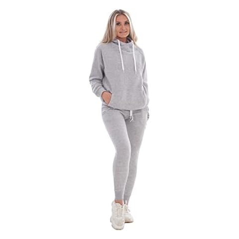 Grey Ladies Hooded Tracksuit Set Cover
