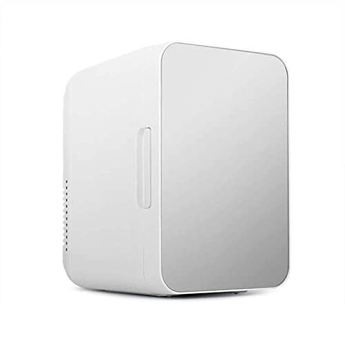 8 L Mini Nevera Para El Cuidado De Piel Refrigerador Portátil Con Función De Refrigeración Y Calefacción -7 °C-50 °C Pequeño Congelador Reefer Eléctrico Para Coche Y Hogar Y Viajes Potencia AC DC(Silv