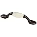 Spoon Foot Ceramic Insert Drawer Pulls Cabinet Hardware, Cabinet Handles, 3 in., Statuary Bronze, 1 piece, Packaging May Vary