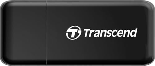 Transcend RDF5 Lecteur de Cartes Multifonction avec Emplacements SD et microSD et Connecteur USB USB 3.1 Gen 1, Noir - TS-RDF5K