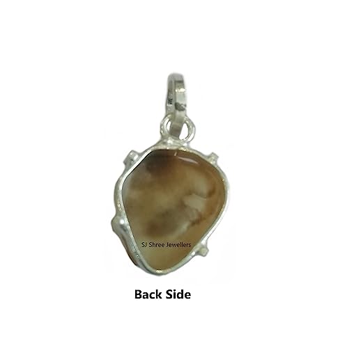 SJ Natural Machh Mani Sea Stone Pendant (Brown) | Machmani Stone | Machhmanni Pendant | Reduces and Remove Impact of Rahu,Ketu,Sani & Moon for Unisex3