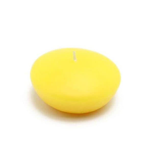 CFZ-049-6-0 3 in. Floating Candles, Yellow- 72 Piece