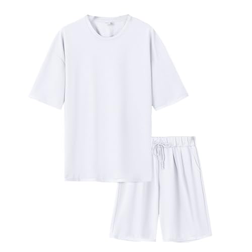Survêtement homme été respirant et léger ensemble t-shirt short sport streetwear décontracté