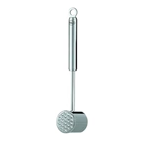 Rösle Vleeshamer, hoogwaardige hamer voor het kloppen van vlees, roestvrij staal 18/10, hoogglanzend/mat, vaatwasmachinebestendig.