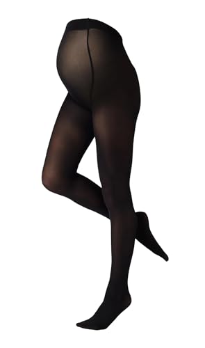 SENTELEGRI Opaque Maternity Tights Feeling 40 | Micoriber Pregnancy Pantyhose | S M L XL | 40 Denier (UK Alpha M Regular Regular Black)