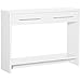 Produktbild HOMCOM Konsolentisch Beistelltisch Sideboard mit 2 Schubladen Flurtisch mit Kippschutz Sofatisch für Wohnzimmer Flur Eingang modernes Design Spanplatte Weiß 101,6 x 28 x 76,2cm