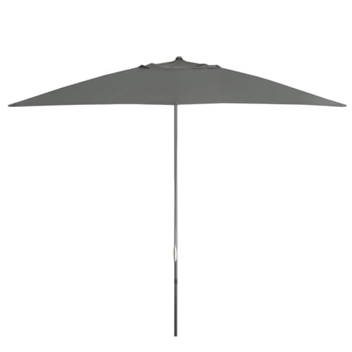 Hortan Ombrellone Rettangolare Diametro 3 x 4 Metri Con Palo Centrale, Struttura In Acciaio Inossidabile, Chiusura a Corda E Copertura Protettiva Per Arredo Esterno, Giardino e Terrazzo