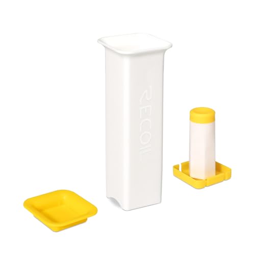 Recoil EBS Butter Spreader with Length Adjustable Plunger Dishwasher Safe BPA-free Material with Cap Fits East Butter for Corn Cob holders Bread Waffles Pan or Skillet