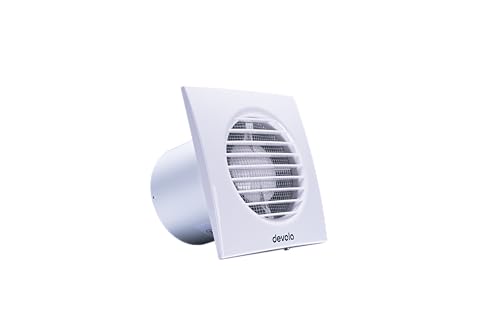 Devola 100mm Axial Extractor Fan with Humidity Sensor 4 Inch Bathroom Fan Kitchen Fan Made in Britain (Humidistat) - DVF100H
