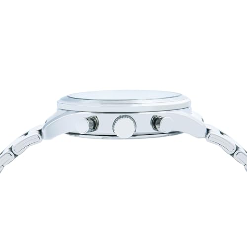 Image of Alba Men's Prestige Quartz Silver White & Black Dial Chronograph Watch - AT3K55X1