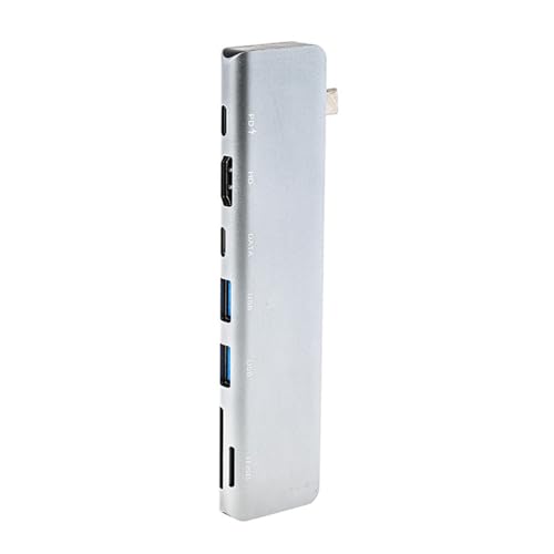 La Base de expansión Tipo C de aleación de Aluminio admite Carga de 100 W y duplicación de Pantalla para múltiples Dispositivos Adaptadores USB C para computadora portátil