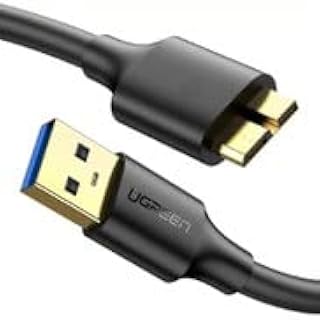 U-g-r-e-e-n Cabo Micro Usb B para Usb 3.0 Macho Velocidade de Transferência de Até 5Gbps para Sincronização Dados Carregamento Rápido Blindagem Múltipla 2 Metros Comprimento/No Brasil