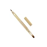 Artibetter Doppelseitiger Einziehbar und Tragbar Lippenpinsel aus Metall und Synthetischen Fasern für Präzises Auftragen von Concealer und Lippenstift Unterwegs