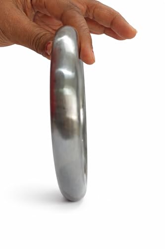 Image of Round Edges Sikh Punjabi Heavy Sarab Loh Iron Kara 360g | 15mm Thick Sikh Kada | Handmade Religious Bracelet.