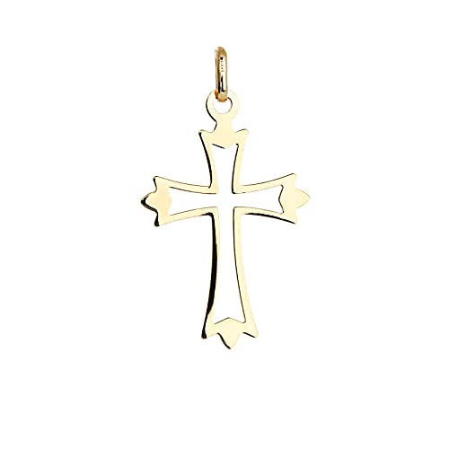 NKlaus Kreuz Anhänger Kettenanhänger 333 Gelbgold 8 Karat Gold Kruzifix Jesus Christus 7981