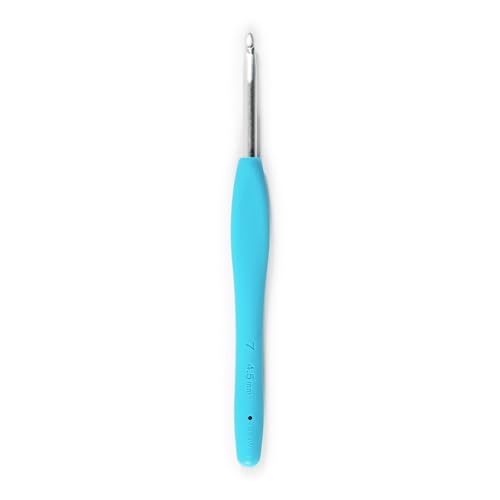 Clover 1046/7 Blue Amour Crochet Hook, Size 7, 4.5mm