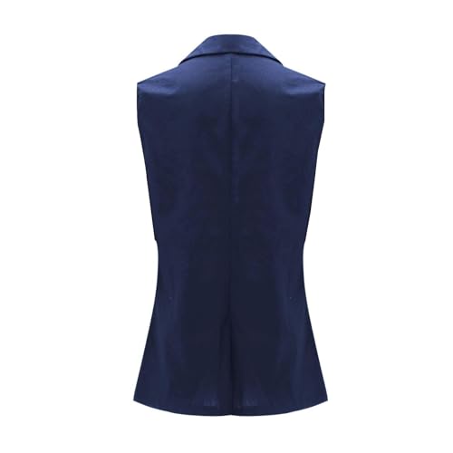 Womens Sleeveless Vest Casual Business Blazer Vest Open Front Single Button Blazers Work Office Summer Jacket3