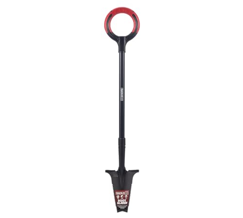 VENTEO - Bêche Professionnelle Spécial Massifs RootSlayer | Lame En V Dentée Acier Carbone | Repose-Pied | Coupe Racines et Creusage Précis | Outil Jardinage Massifs Bordures | Sols Compacts Jardin