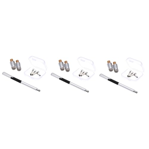 Stylet capacitif Uonlytech lot de 15 pièces argentées avec embouts disques pour écran tactile