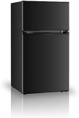 Amazon.com: Saeoola Mini Fridge with Freezer, 3.2 Cu.Ft, 2 Doors ...