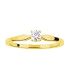 Générique Solitaire Diamant 0,18 carati, sottile oro giallo 18 carati, 58